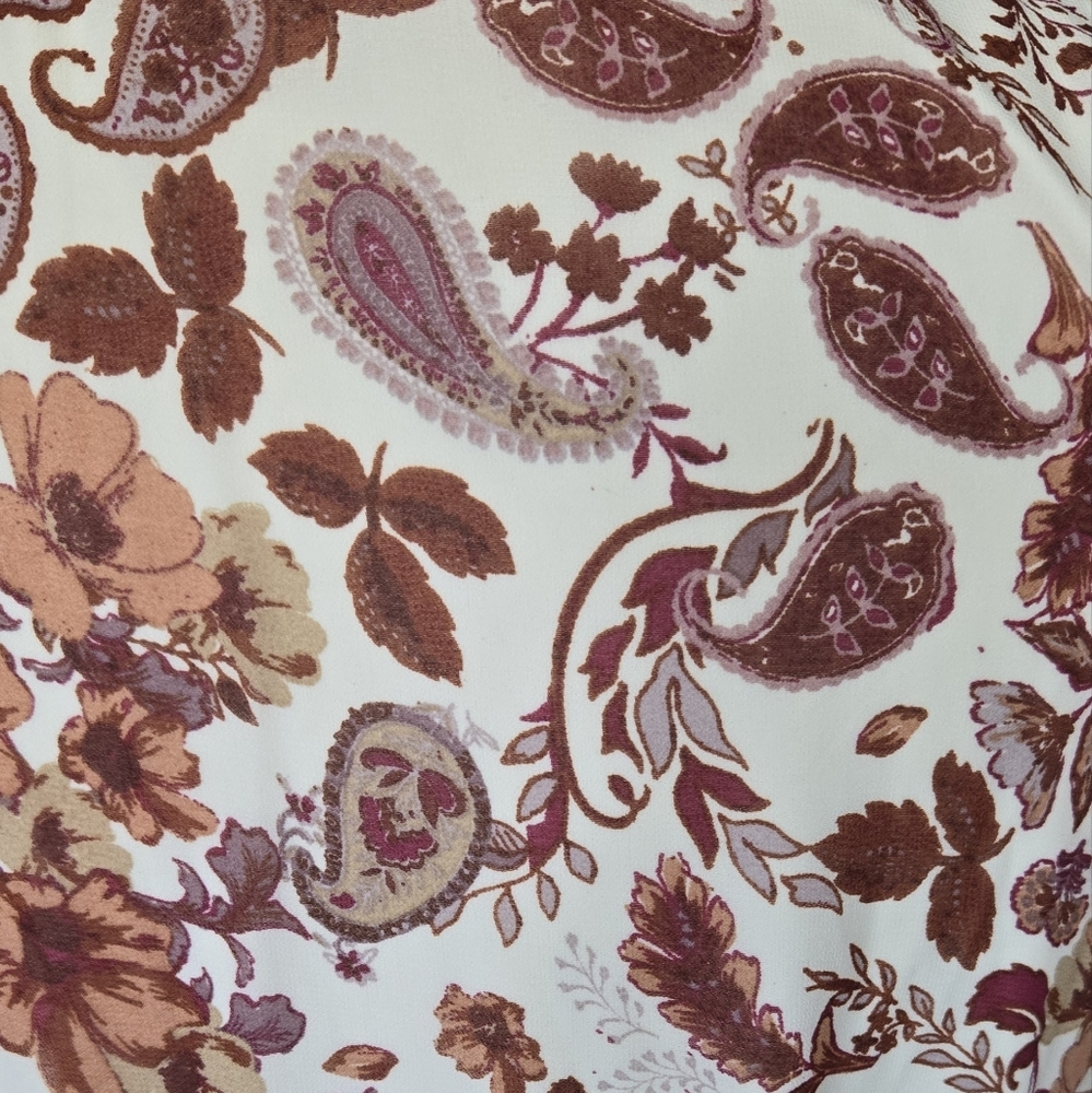 Anthropologie DREW Paisley Floral Terra Vintage Garden Ruffle Maxi Dress Large - Picture 11 of 11